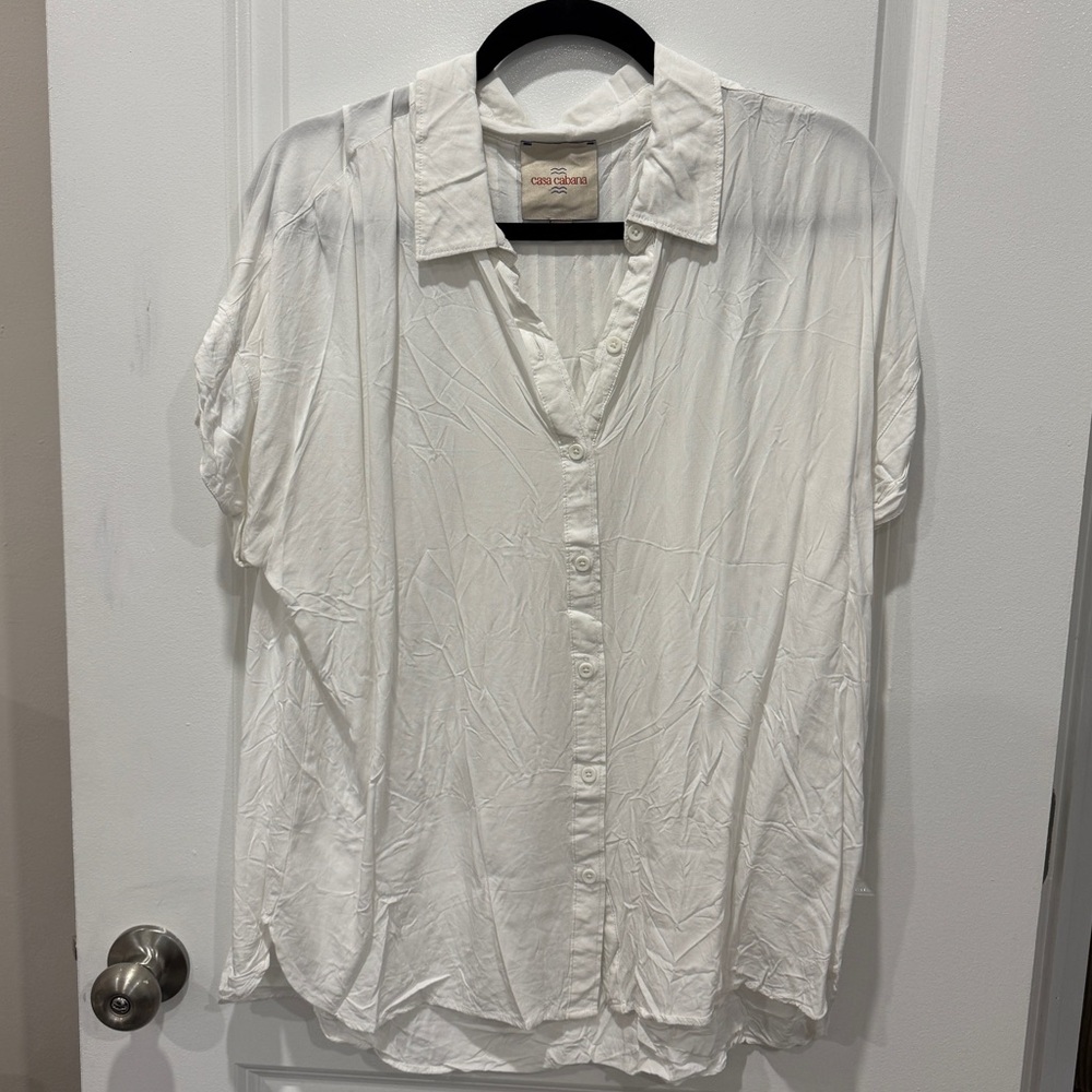White Button-Up Blouse